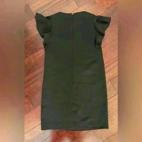 Canvas By Lands End Little Black Dress Size 4 Flutter Sleeve - Picture 2 of 7